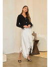 Jewel Button Feather-Trim Cardigan