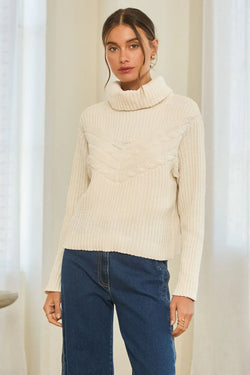 Ribbed Turtleneck Sweater