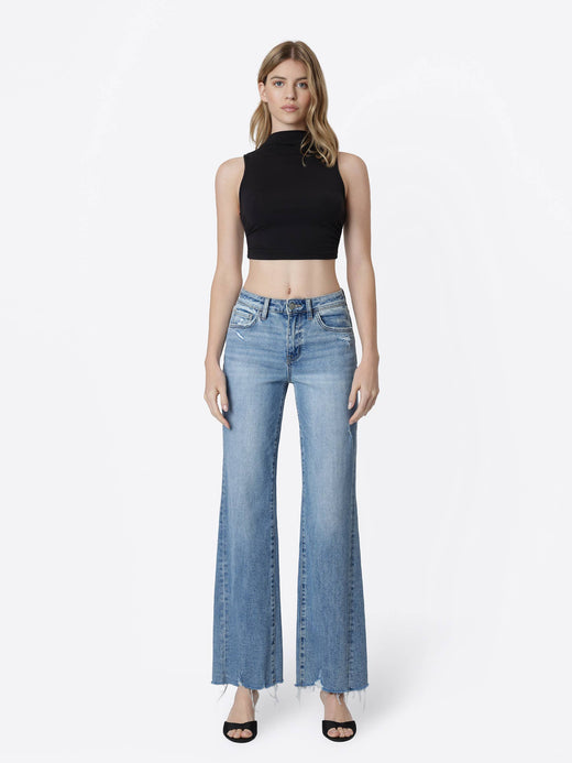 High Rise Slant Vintage Flare JeansI