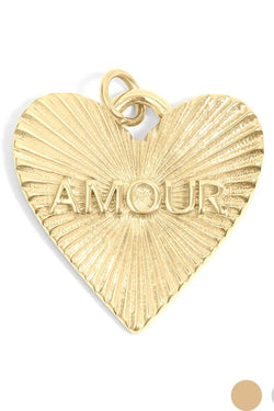 Sunburst Heart Amour Charm