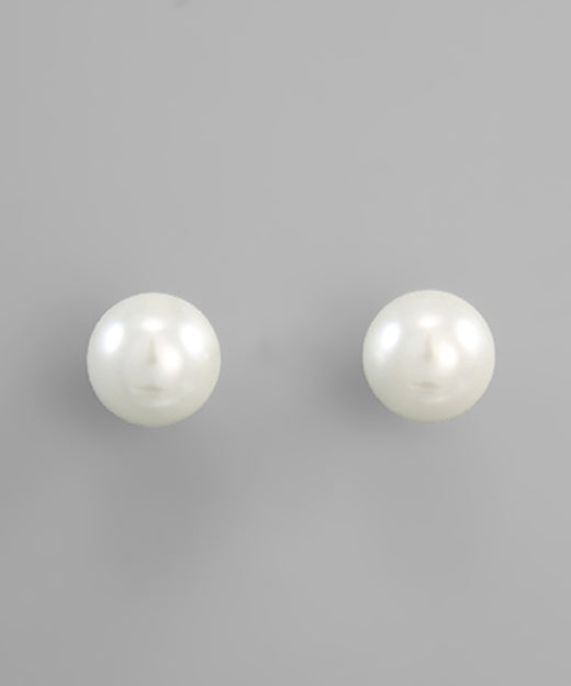 Pearl Stud Earring  12mm