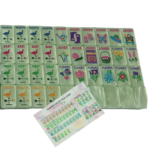 Garden Glow Matcha Pearl Mahjong Tile Set