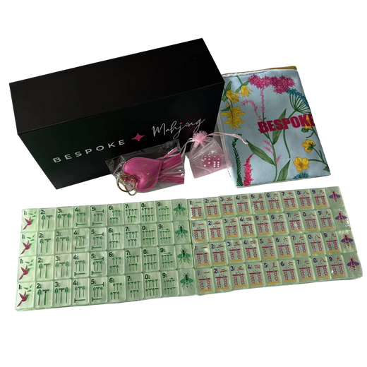 Garden Glow Matcha Pearl Mahjong Tile Set