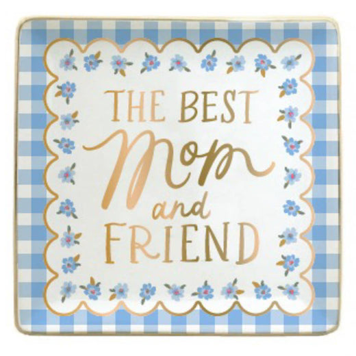 Mother's Day Ceramic Trinket Tray | Best Mom and Friend