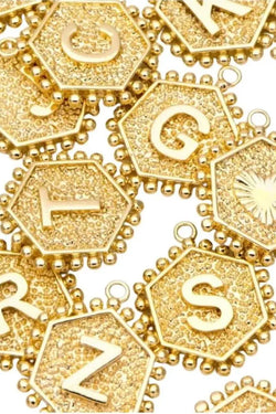 Initial Charms - Letter Gold Coin