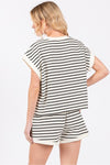 Striped Terry Top & Short Set