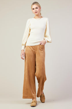 Pleated Sleeve Top