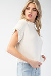 Mock Neck Cropped Sweater