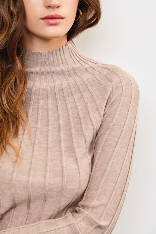 High Neck Knit Top