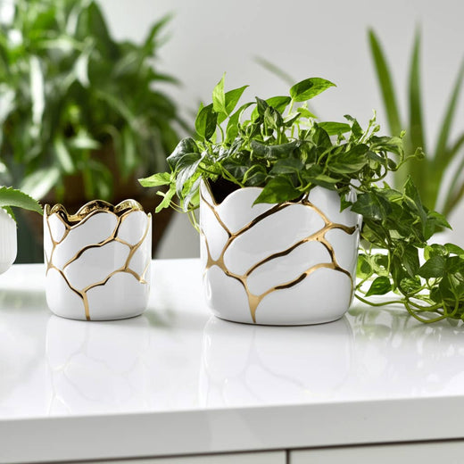 Resin Embossed Clouds Planters