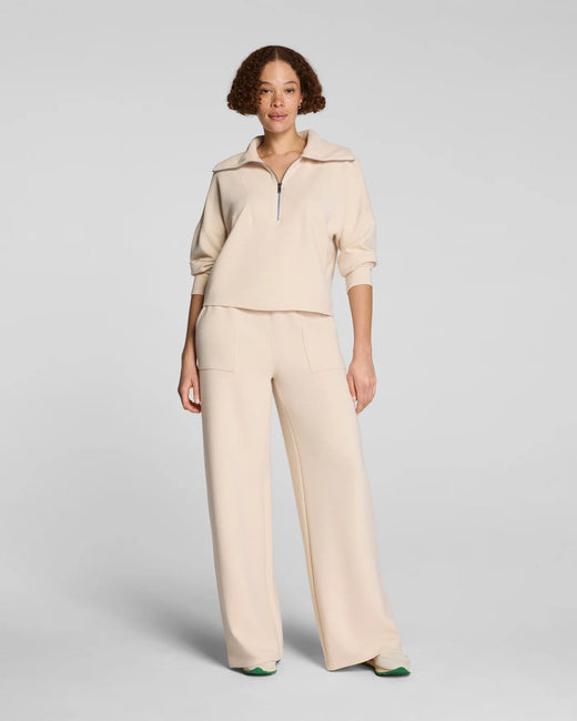 Spanx, Air Essentials French Ribbed  Wide Leg Pants