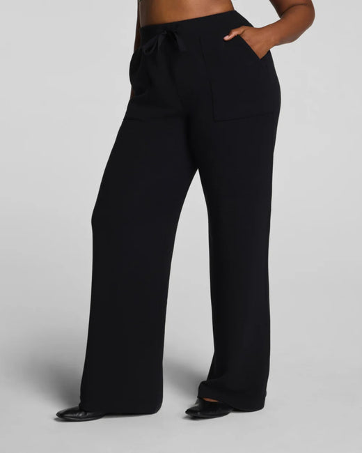 Spanx, Air Essentials French Ribbed  Wide Leg Pants