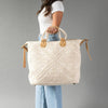Cream Textured Tote