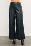 Wide Leg Leather Pants