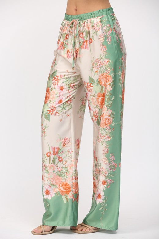 Scarf Print Palazzo Pant