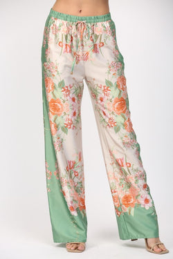 Scarf Print Palazzo Pant