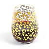 Gold Leopard Stemless Wine Glass