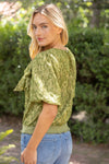 Front Bow Floral Top