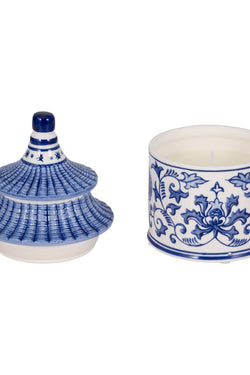 Plumeria Chinoiserie Pagoda Candle