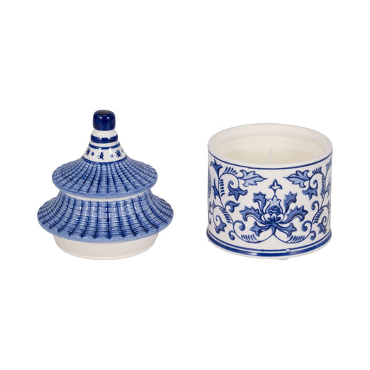 Plumeria Chinoiserie Pagoda Candle