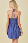 Eyelet Halter Mini Dress