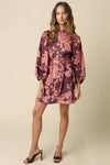 Kaley Floral Belted Mini Dress