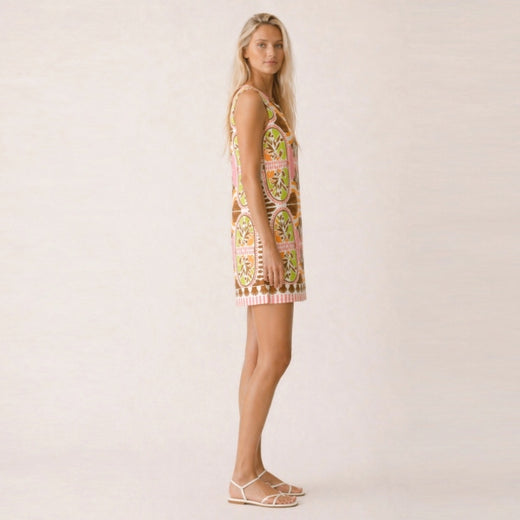 Seaside Mosaic Shift Mini Dress