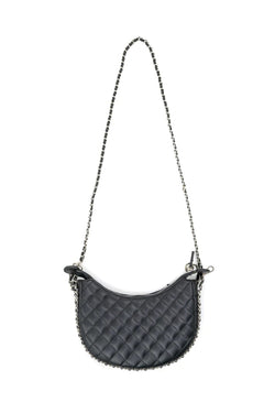 Quilted Silver Chain Purse
