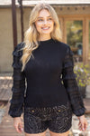 Ruffled Long Sleeve Sweater Top
