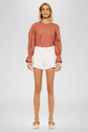 White Jean Short