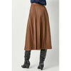 Leather Pleating Skirt