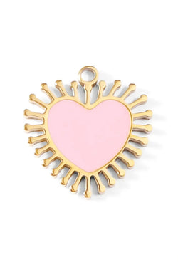 Pink Sun Ray Heart