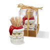 Vintage Santa Toothpick Holder Set