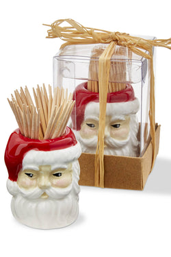 Vintage Santa Toothpick Holder Set