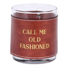 Call Me Old Fashioned Faux Leather Rocks Glass-GOLD