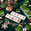 Geode Green Glam Holiday Christmas Mahjong Tiles