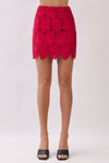 Floral Lace High Rise Mini Skirt