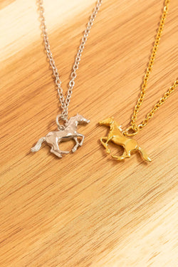 18K Gold PVD Stainless Steel Western Horse Charm