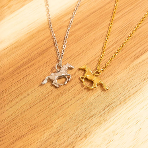 18K Gold PVD Stainless Steel Western Horse Charm