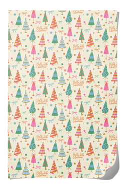 Holly Jolly Trees Wrapping Paper