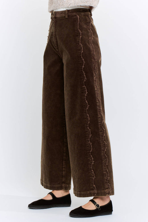 Corduroy Scalloped Trousers