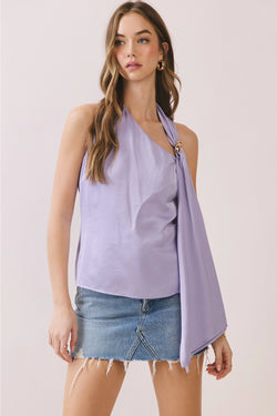 Ring Open Back Halter Top