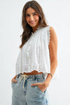 Sleeveless Cotton Blouse