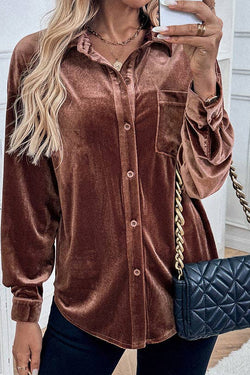 Velvet Cardigan Top