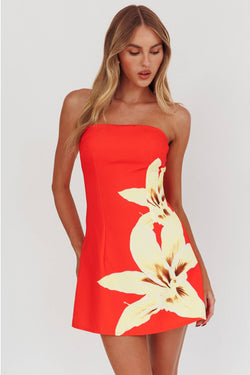 VIBRANT FLORAL MINI DRESS