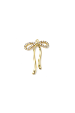 Gold Crystal Bow Charm