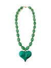 Roxie Beaded Necklace with Heart Charm