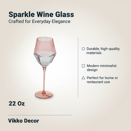 Sparkle  Wine Glass, 22 Oz