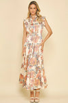 Floral Print Tiered Maxi Dress