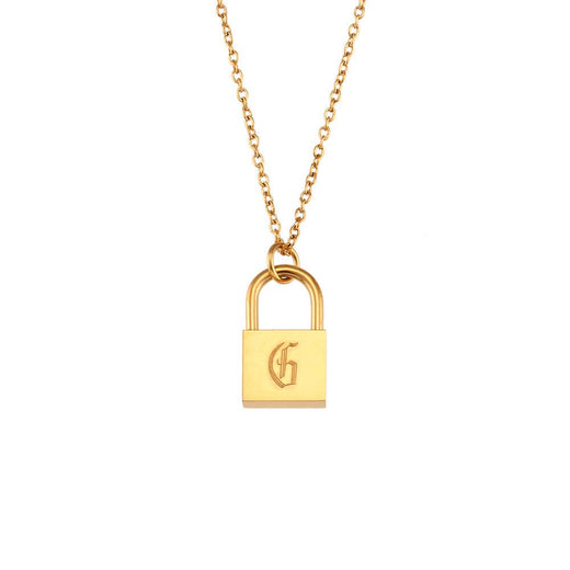 Initial Charm - Gold Lock